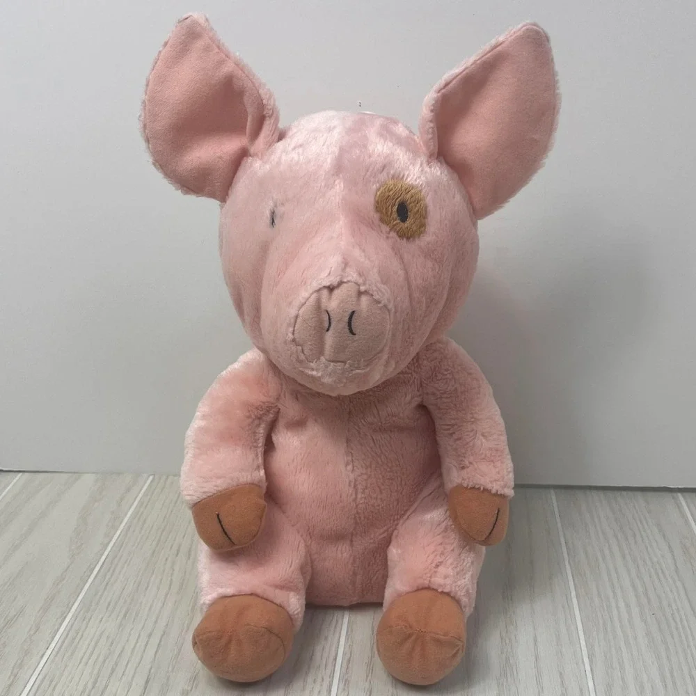Kohls Cares Plush Pink Tan Eye Patch If You Give a Pig a Pancake Numeroff READ
